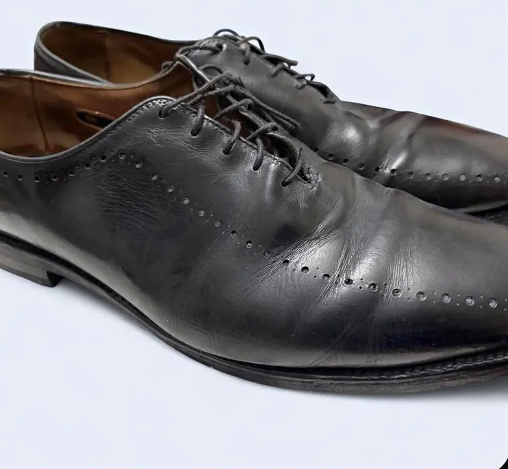 Allen Edmonds 11d Hastings Men's Black Leather Brogue Oxford Lace-Up Shoes